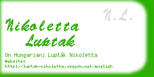nikoletta luptak business card